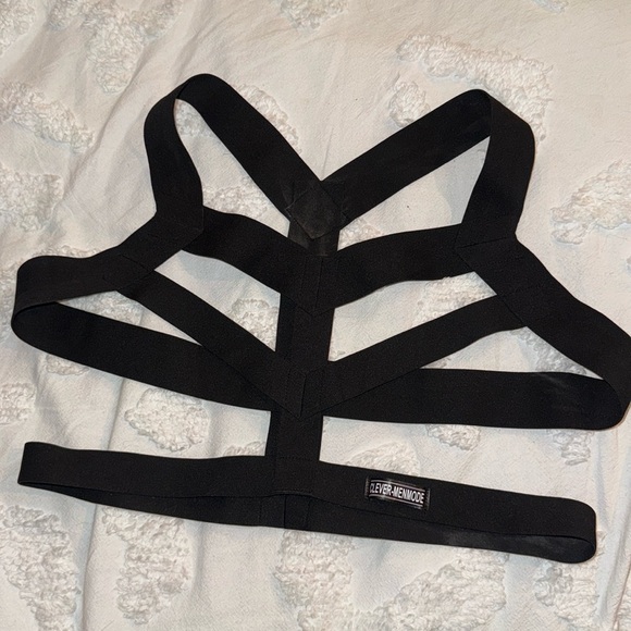 Sexy black stretch men’s chest harness - Picture 3 of 6
